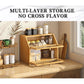 Double Layer Bamboo Bread Box for Kitchen Counter with Large Capacity and Clear Window