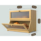 Double Layer Bamboo Bread Box for Kitchen Counter with Large Capacity and Clear Window