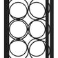 Wine Rack Countertop Wooden & Metal Holder for 6 Bottles & 2 Glasses