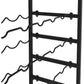 6-Tier Freestanding Wine Rack for 30 Bottles with Wood Countertop and Sturdy Metal Frame