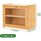 Double Layer Bamboo Bread Box for Kitchen Counter with Large Capacity and Transparent Window
