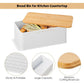 Bread Bin with Bamboo Lid used as Chopping Board for Kitchen Countertop