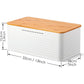 Bread Bin with Bamboo Lid used as Chopping Board for Kitchen Countertop