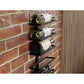 Metal Wall Mount Wine Rack for Wine Bottles, Liquor, Champagne (Holds 10 Bottles)