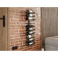 Metal Wall Mount Wine Rack for Wine Bottles, Liquor, Champagne (Holds 10 Bottles)