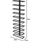 Metal Wall Mount Wine Rack for Wine Bottles, Liquor, Champagne (Holds 10 Bottles)
