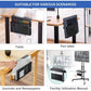 Under Desk Side Laptop Holder Storage with No Drill Cable Management Tray and Pen Storage for Office and Home