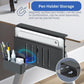Under Desk Side Laptop Holder Storage with No Drill Cable Management Tray and Pen Storage for Office and Home