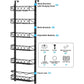 6 Tier Adjustable Baskets Over Door Pantry Organiser for Home Kitchen