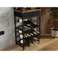 CARLA HOME Freestanding Wine Rack for 20 Bottles with Wood Countertop and Sturdy Metal Frame