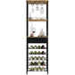 CARLA HOME Freestanding Wine Rack for 20 Bottles with Wood Countertop and Sturdy Metal Frame
