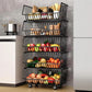 CARLA HOME Metal 5-Tier Rolling Vegetable and Fruit Basket Cart Stand for Kitchen