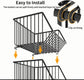 CARLA HOME Metal 5-Tier Rolling Vegetable and Fruit Basket Cart Stand for Kitchen