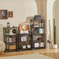 CARLA HOME 3-Tier Foldable Storage Shelf with Wheels for Kitchen, Garage, Pantry or Basement (Black)