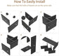 CARLA HOME 5-Tier Tree Bookshelf Storage Rack for Home Office or Bedroom (Black)