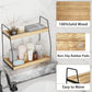 CARLA HOME 2-Tier Wooden Coffee Station Rack Organizer for Coffee Bar, Condiments, Syrups, Storage Jars & Spice Storage Shelf