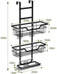 CARLA HOME Over the Door 3-tier Shower Caddy Organizer Shelf with Hooks for Bathroom
