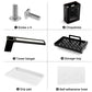 CARLA HOME Kitchen Sink Caddy Organizer with Sponge, Soap & Brush Storage and Rag Rack, Drain Tray & Utensil Holder