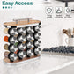 CARLA HOME 20-Jar Spice Rack Organizer Storage for Kitchen Countertop or Cabinet