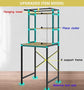 CARLA HOME 3-Tier Over Washing Machine Storage Rack Laundry Shelf Organizer for Bathroom or Toilet (Black)