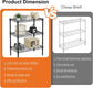 CARLA HOME 3-Tier Adjustable Metal Storage Shelves Wire Rack Organizer for Kitchen, Pantry, Bathroom or Laundry Room (45cm W x 40cm D x 103cm H)