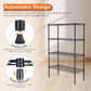 CARLA HOME 4-Tier Adjustable Metal Storage Shelves Wire Rack Organizer for Kitchen, Pantry, Bathroom or Laundry Room (60cm W x 40cm D x 126cm H)