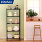CARLA HOME 4-Tier Adjustable Metal Storage Shelves Wire Rack Organizer for Kitchen, Pantry, Bathroom or Laundry Room (60cm W x 40cm D x 126cm H)