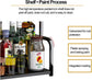 CARLA HOME 2-Tier Wooden Kitchen Countertop Spice Rack for Storage of Condiments, Oils, Jars & Seasoning Bottles
