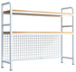 CARLA HOME  2-Tier Metal Desktop Hutch Bookshelf with Grid Panel for Computer Desk and Office Countertop