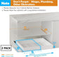 CARLA HOME 2 Pack Pull Out Cabinet Organizer Expandable for Cabinets with Adjustable Slide Out Shelves and Easy Installation (White)