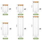 CARLA HOME 12 Pack Glass Storage Jars with Bamboo Lids for Kitchen Pantry, Pasta, Snacks, Cookies, Candy & More