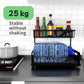 CARLA HOME 2 Tier Under Sink Organiser with Sliding Drawers for Kitchen & Bathroom