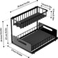 CARLA HOME 2 Tier Under Sink Organiser with Sliding Drawers for Kitchen & Bathroom