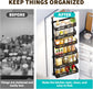 CARLA HOME 6 Tier Over the Door Organizer with Adjustable Metal Pantry Storage Rack and Hanging Baskets for Kitchen and Bathroom