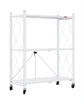 CARLA HOME 3-Tier Foldable Storage Shelf with Wheels for Kitchen, Garage, Pantry or Basement (White)