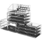 Makeup Cosmetic Organizer Storage with 12 Drawers Display Boxes (Clear)