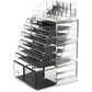 Makeup Cosmetic Organizer Storage with 12 Drawers Display Boxes (Clear)