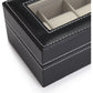 Black PU Leather Watch Organizer Display Storage Box Cases for Men & Women (6 slots)