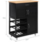 Kitchen Trolley Bottle Rack Drawer Cabinet