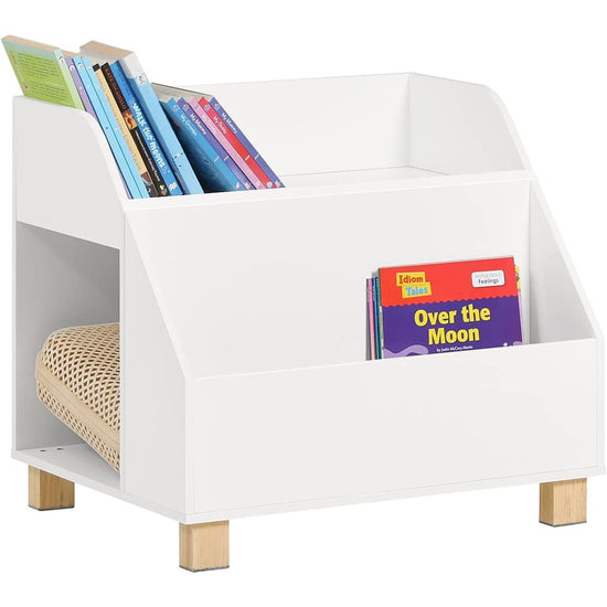 Kids Storage Bookcase 3 Compartments, White