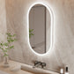 800x500mm LED Bathroom Mirror Oval Anti-Fog Dimmable Wall Mount