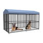 Pawhub Heavy Duty Dog Cage Black Metal Kennel Indoor Outdoor 3M