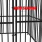 Pawhub Heavy Duty Dog Cage Black Metal Kennel Indoor Outdoor 3M