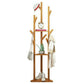 Bamboo Coat Rack Stand with Umbrella Holder - Hanging Storage