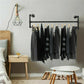 Iron Wall Mounted Clothes Rack with Shelf Garment Display