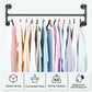 Iron Wall Mounted Clothes Rack with Shelf Garment Display