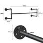 Iron Wall Mounted Clothes Rack with Shelf Garment Display