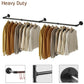 Industrial Iron Pipe Clothes Rail Vintage Wall Shelf