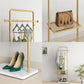Gold Metal Coat Rack Stand Granite Base Hall Tree