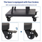 32-80 Rolling TV Stand with 2-Tier Shelf Adjustable Mount